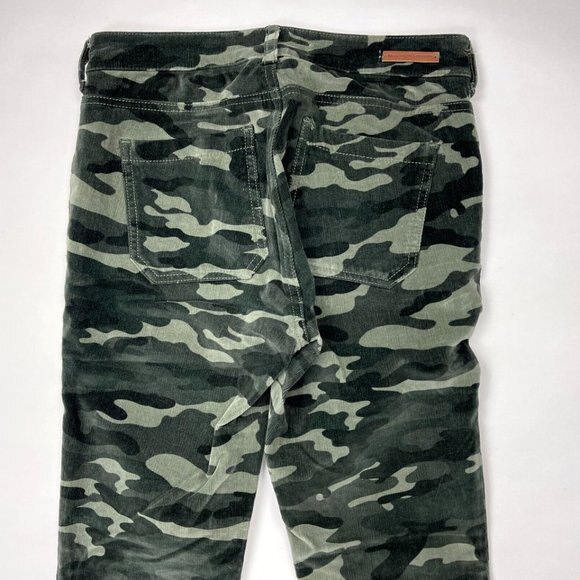 Anthropologie Pilcro High Rise Skinny Corduroy Camouflage Pants Women 26 Stretch - Picture 6 of 11